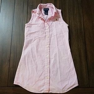 Girls Ralph Lauren classic pink gingham dress 7